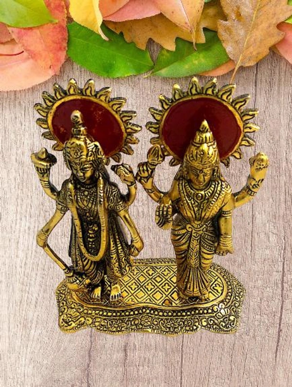 PJH Laxmi Narayan - White Metal, Box, Golden