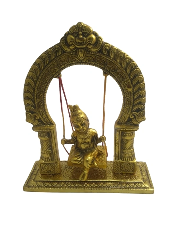PJH Jhulla Krishna - White Metal, Box, Golden
