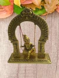 PJH Jhulla Krishna - White Metal, Box, Golden