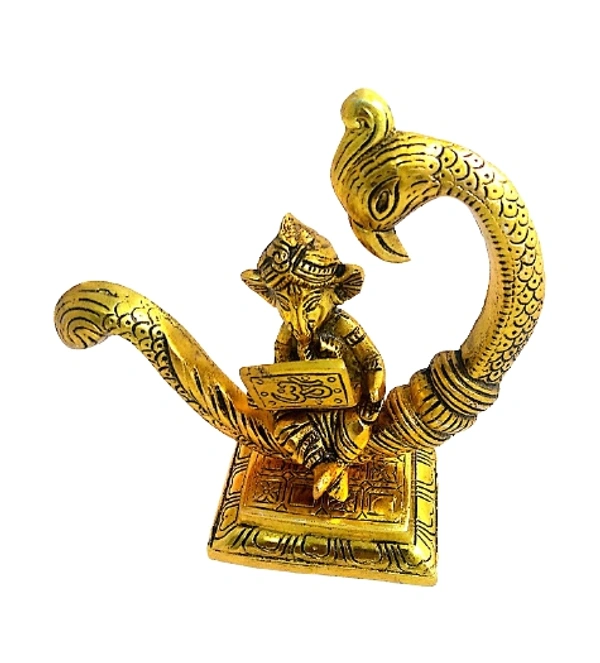 PJH Laptop Ganesh - Metal, Box, Golden