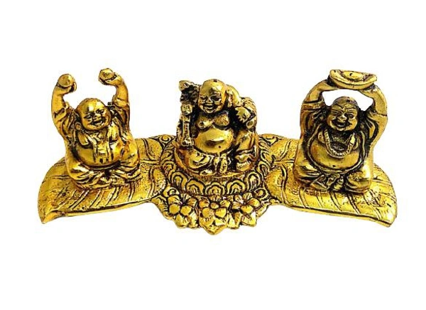 PJH Laughing Buddha - 7.5Γ 2.5 Γ 3 Inch., White Metal, 360 Gms., Box