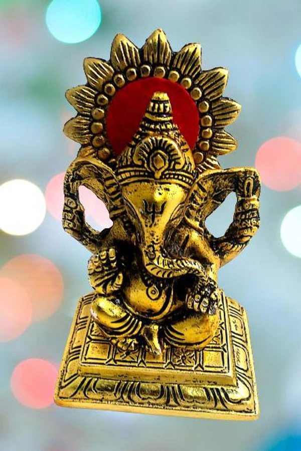 PJH Ganesh - White Metal, Box, Golden