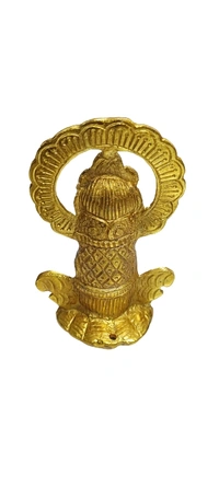 PJH Khatu Shyam Ji  - 7.5 × 7.5 × 15 cms., White Metal, Golden
