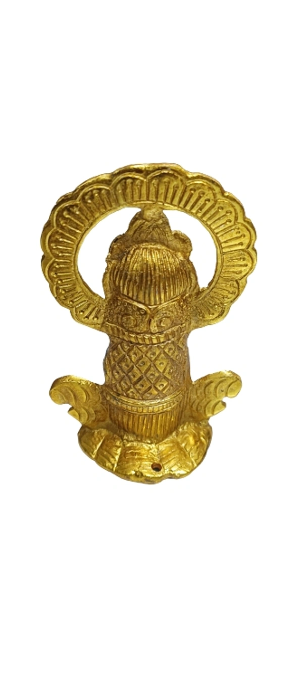 PJH Khatu Shyam Ji  - 7.5 × 7.5 × 15 cms., White Metal, Golden
