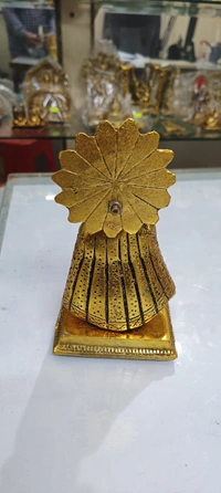 PJH Khatu Shyam Ji  - 6.5 × 3.5 × 3 Inch., White Metal, 350 Gms., Box, golden