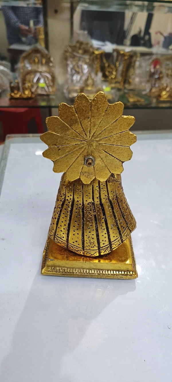 PJH Khatu Shyam Ji  - 6.5 × 3.5 × 3 Inch., White Metal, 350 Gms., Box, golden
