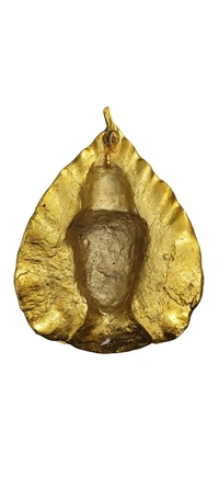 PJH Hanging Buddha - White Metal, Golden