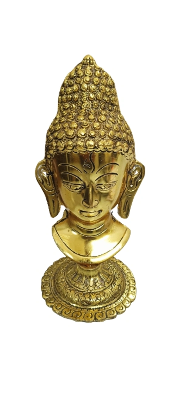 PJH Table Top Buddha - White Metal, 600 Gms., Golden