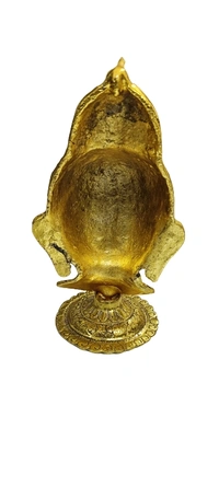 PJH Table Top Buddha - White Metal, 600 Gms., Golden