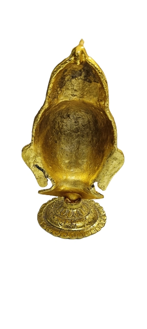 PJH Table Top Buddha - White Metal, 600 Gms., Golden