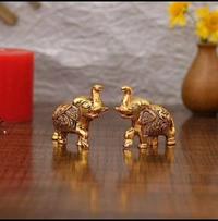 PJH Elephant (Single) - 3.5 × 2.5 × 1 Inches., White Metal