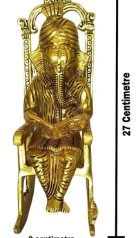 PJH Chair Ganesh - White Metal, 350 Gms.