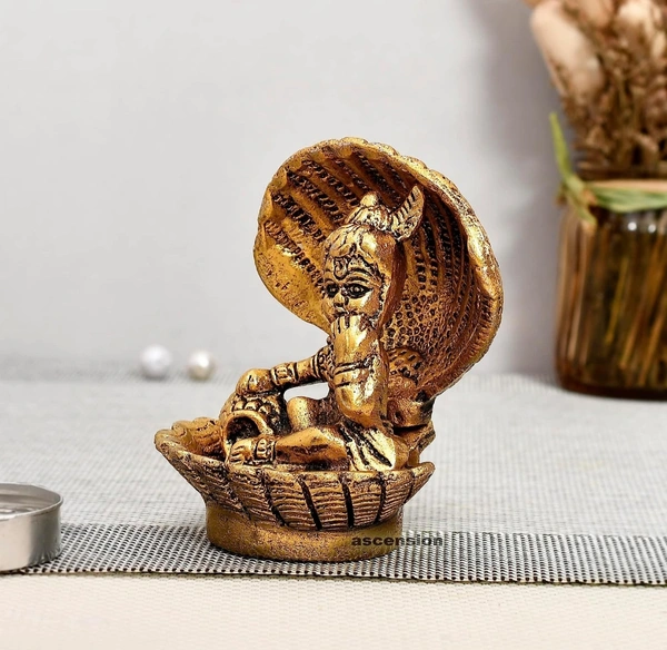 PJH Seep Ladu Gopal - 9 × 6.8 cms., White Metal, 150 Gms.