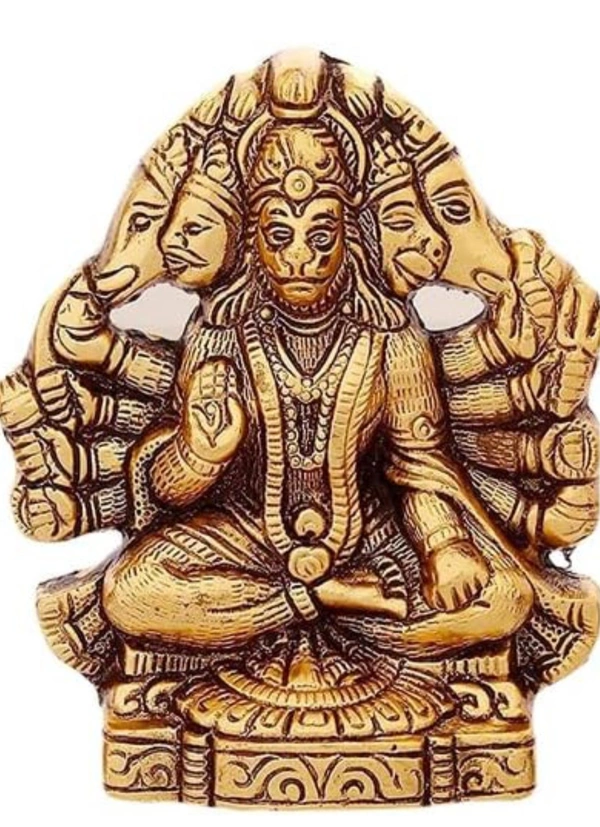 PJH Hanging Panchmukhi Hanuman - 12 × 4 × 14 cms., White Metal, 176 Gms., Box