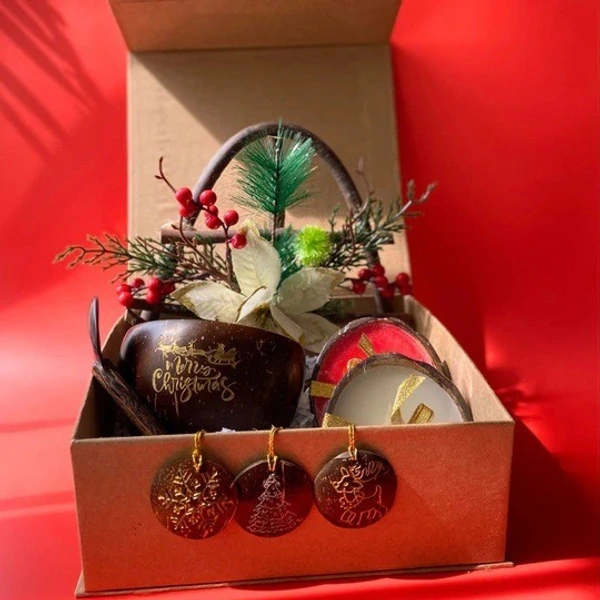 PJH Diwali Gift Hamper - 01 Eco-Friendly Christmas Gift Hampers - Sustainable Xmas Gifts Set - Coconut Shell