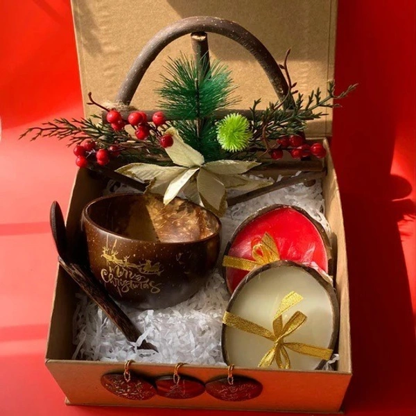 PJH Diwali Gift Hamper - 01 Eco-Friendly Christmas Gift Hampers - Sustainable Xmas Gifts Set - Coconut Shell