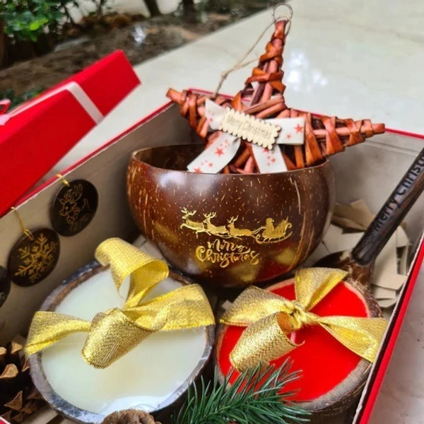 PJH Diwali Gift Hamper - 01 Eco-Friendly Christmas Gift Hampers - Sustainable Xmas Gifts Set - Coconut Shell