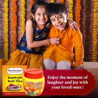 Hari Darshan Kumkum Roli Chandan Tika Paste 40g - Red color Made with Pure KumKum powder - use for daily prayers and religious purpose - Pack of 5 - 40 Gms., Box