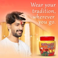 Hari Darshan Kumkum Roli Chandan Tika Paste 40g - Red color Made with Pure KumKum powder - use for daily prayers and religious purpose - Pack of 5 - 40 Gms., Box