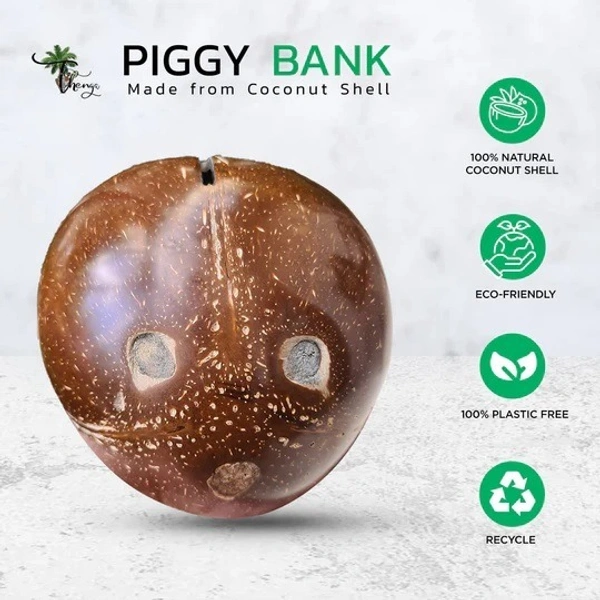 PJH Piggy Bank - Coconut Shell