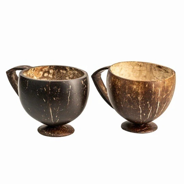 PJH Tea Cup - Coconut Shell Tea Cup ( Set of 2 ) - Coconut Shell