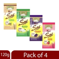 Hari Darshan Hari Sai COMBO Agarbatti 1 packet of Sandal, Rose, Lavender, Mogra Rich Perfumed Incense Stick -120g each - Pack of 4
