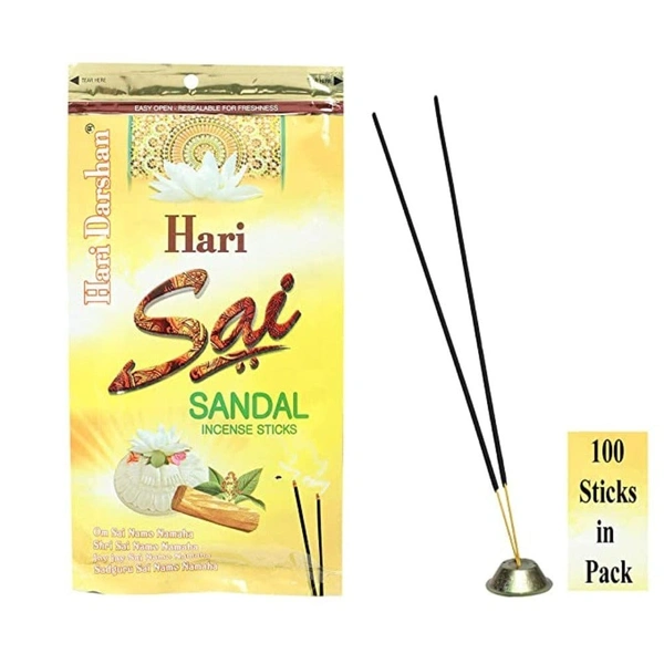 Hari Darshan Hari Sai COMBO Agarbatti 1 packet of Sandal, Rose, Lavender, Mogra Rich Perfumed Incense Stick -120g each - Pack of 4
