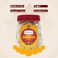 Hari Darshan Ghee Diya - Made With Cow Ghee - Ready-to-Use - 20 Minutes Burning Time - 100pc Small Diya