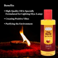 Hari Darshan Haridarshan Diya Oil/Lamp/Pooja/Deepam Oil | Unscented | Chemical free |Blend of Sesame and Ghee - Bottle of 200 ml