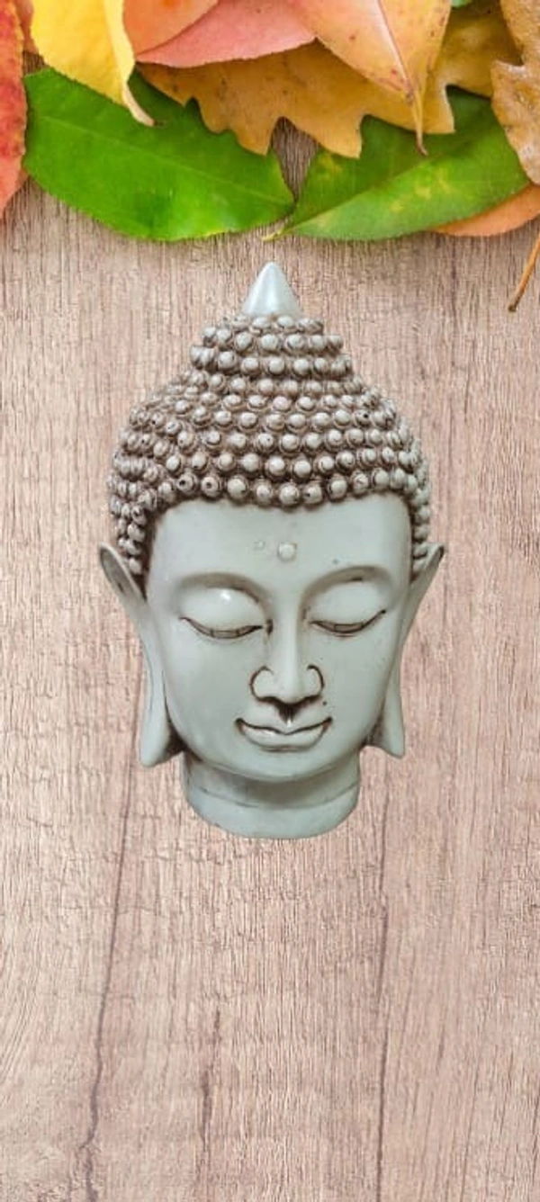 PJH Polyresin Buddha Head – Serenity and Spiritual Grace. - 