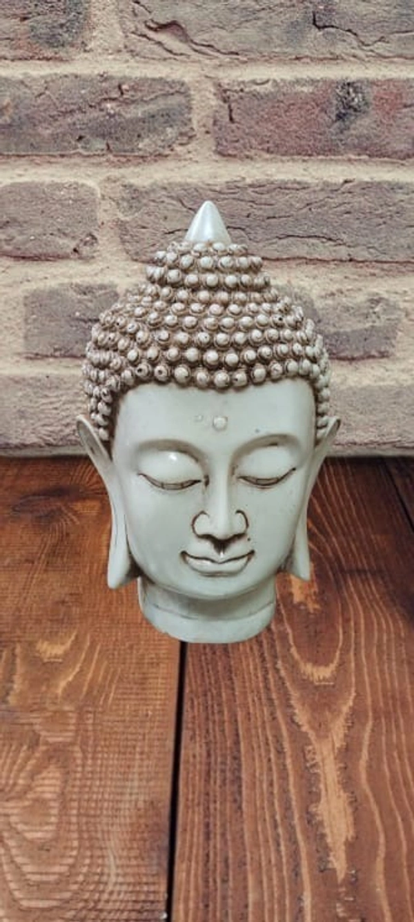 PJH Polyresin Buddha Head – Serenity and Spiritual Grace. - 