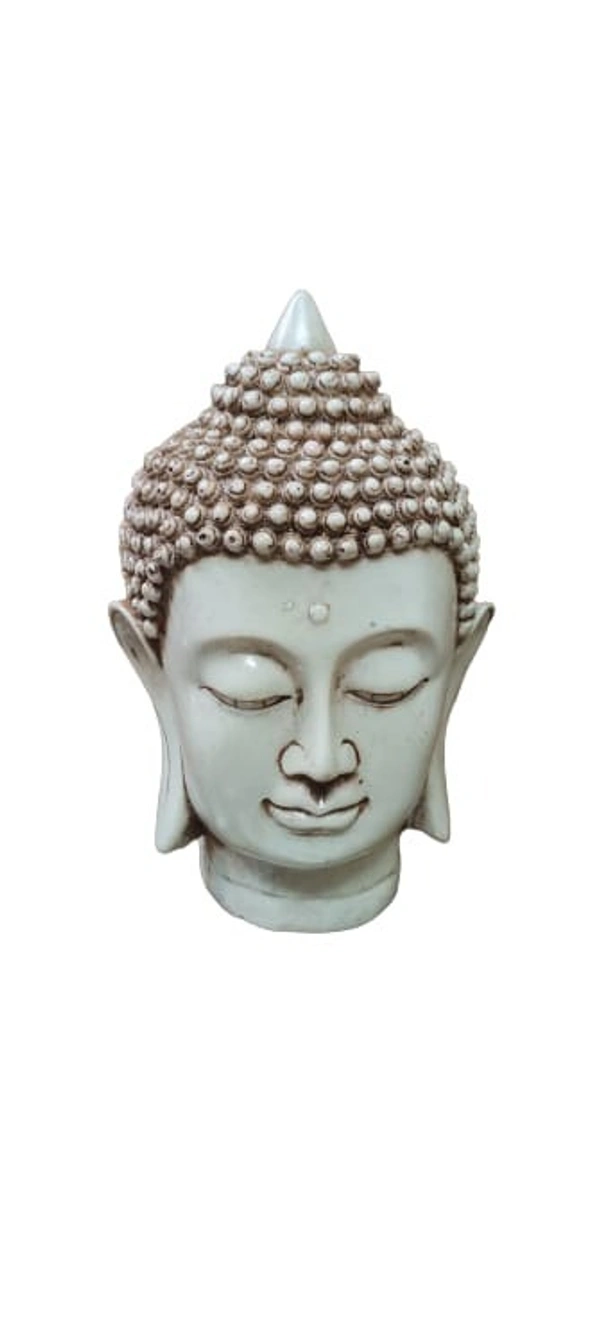 PJH Polyresin Buddha Head – Serenity and Spiritual Grace. - 