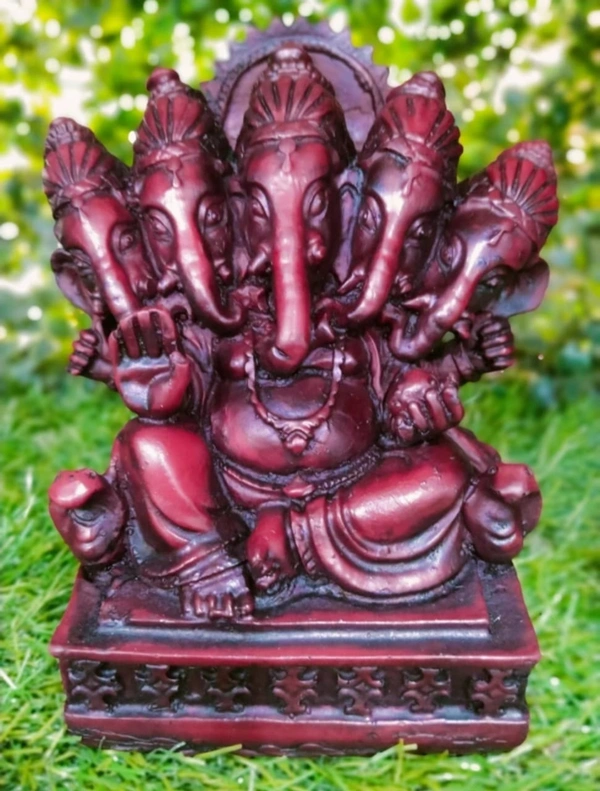 PJH Large Polyresin Panchmukhi Hanuman Idol – Powerful Spiritual Decor for Home and Temple