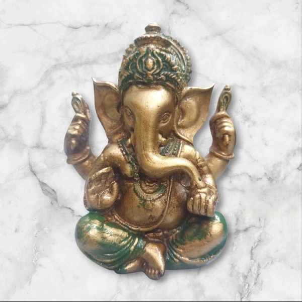 PJH Ganesh - L 4 x B 3.27 x H 5.2 Inches., Polyresin, 400 Gms., Box