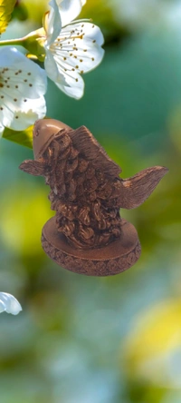 PJH medium-sized polyresin dolphin figurine. - L 5.5 X B 4 X H 6 Inch., Polyresin, 690 gms., Box, Copper