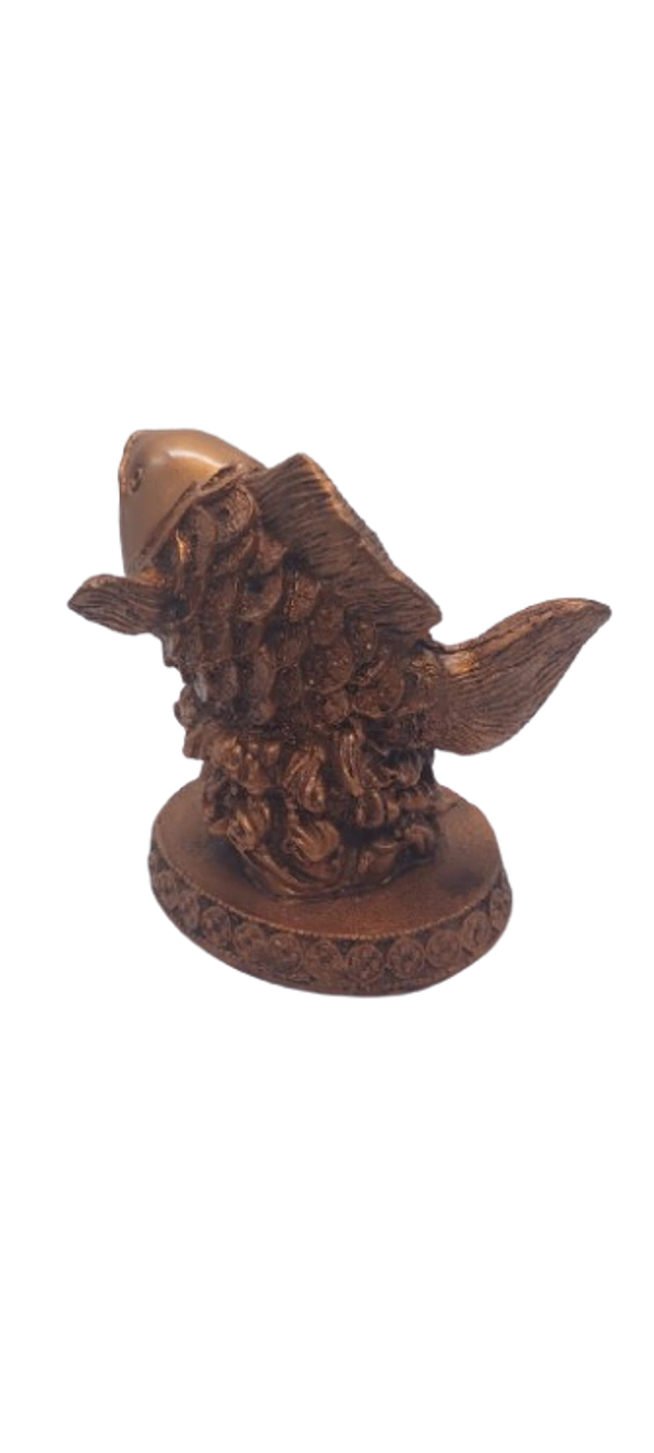 PJH medium-sized polyresin dolphin figurine. - L 5.5 X B 4 X H 6 Inch., Polyresin, 690 gms., Box, Copper