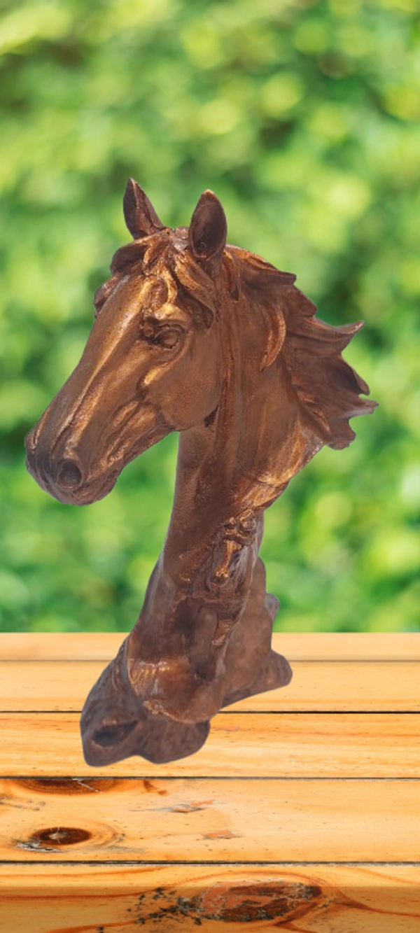 PJH Polyresin Horse Figurine – Handcrafted Decorative Horse Sculpture.  - 