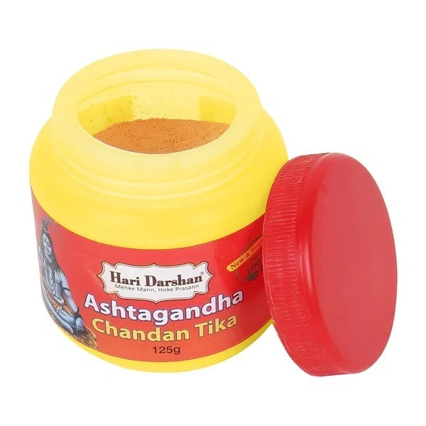 Hari Darshan Ashtagandha Chandan Powder Tika/Tilak- for religious ceremony - 60g, Pack of 4