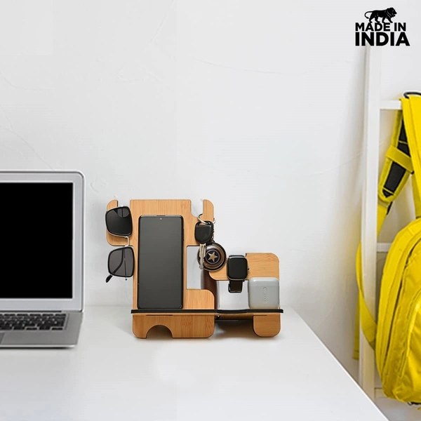 Desk Organizer (5 in 1) with Mobile Stand thoughtful gifts for men anniversary, birthday gift for brother, boyfriend gifts for him