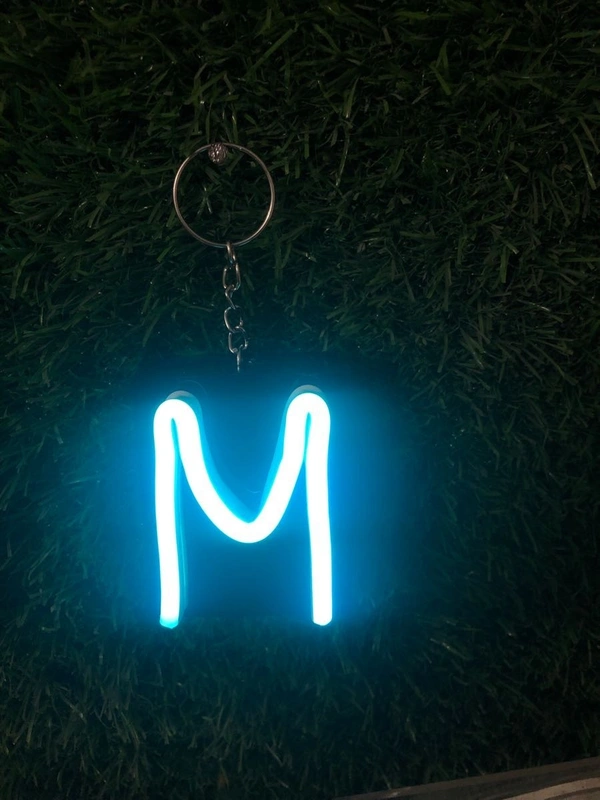 Neon Keychain with Alphabets