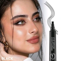 4 Point Eyebrow Pencil Black,Waterproof #05 Black