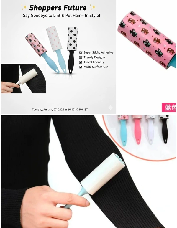 Lint Remover Roller Handle