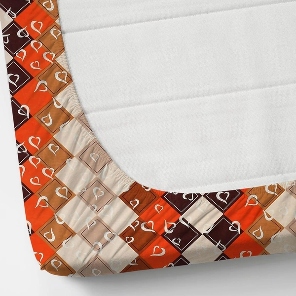 Panipat textile Hub 180 TC Microfiber Super Soft Fitted (Elastic) Double Bedsheet with 2 Pillow cover - Double