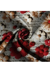 Maroon 7D Cotton Feel Super Soft Fabric King Size bedsheet 7D Print Bedsheet for Double Bed with 2 Pillow Covers.