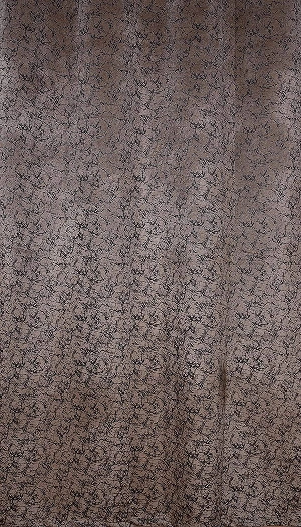 Panipat Textile Hub Polyester Eyelet Gray Designer Print Velvet Blackout curtains Pack of 2 - Door (4x7 Feet), Grey