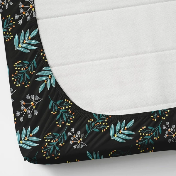 Panipat textile Hub 180 TC Microfiber Super Soft Fitted (Elastic) Double Bedsheet with 2 Pillow cover - Double