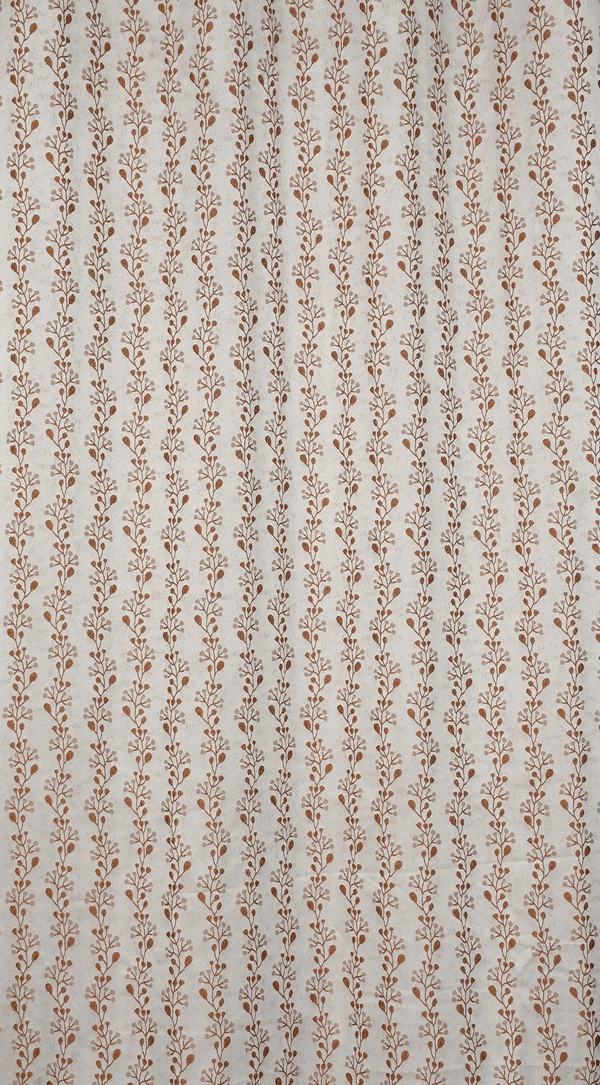 Panipat Textile Hub Polyester Eyelet Brown jacquard curtains Pack of 2 - Long Door (4x9 Feet)