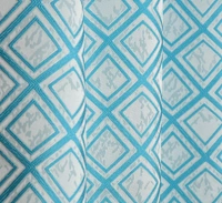 Panipat Textile Hub Polyester Eyelet Aqua  jacquard curtains Pack of 2 - Long Door (4x9 Feet)