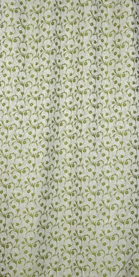 Panipat Textile Hub Polyester Eyelet Green jacquard curtains Pack of 2 - Door (4x7 Feet)