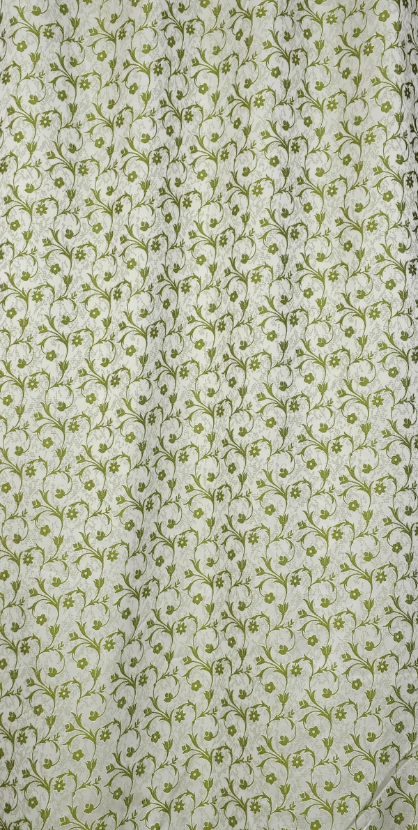 Panipat Textile Hub Polyester Eyelet Green jacquard curtains Pack of 2 - Door (4x7 Feet)